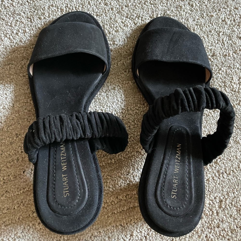 Stuart Weitzman sandals black suede size6